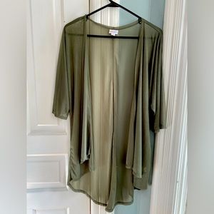 New cami green sheer Lularoe Lindsay kimono